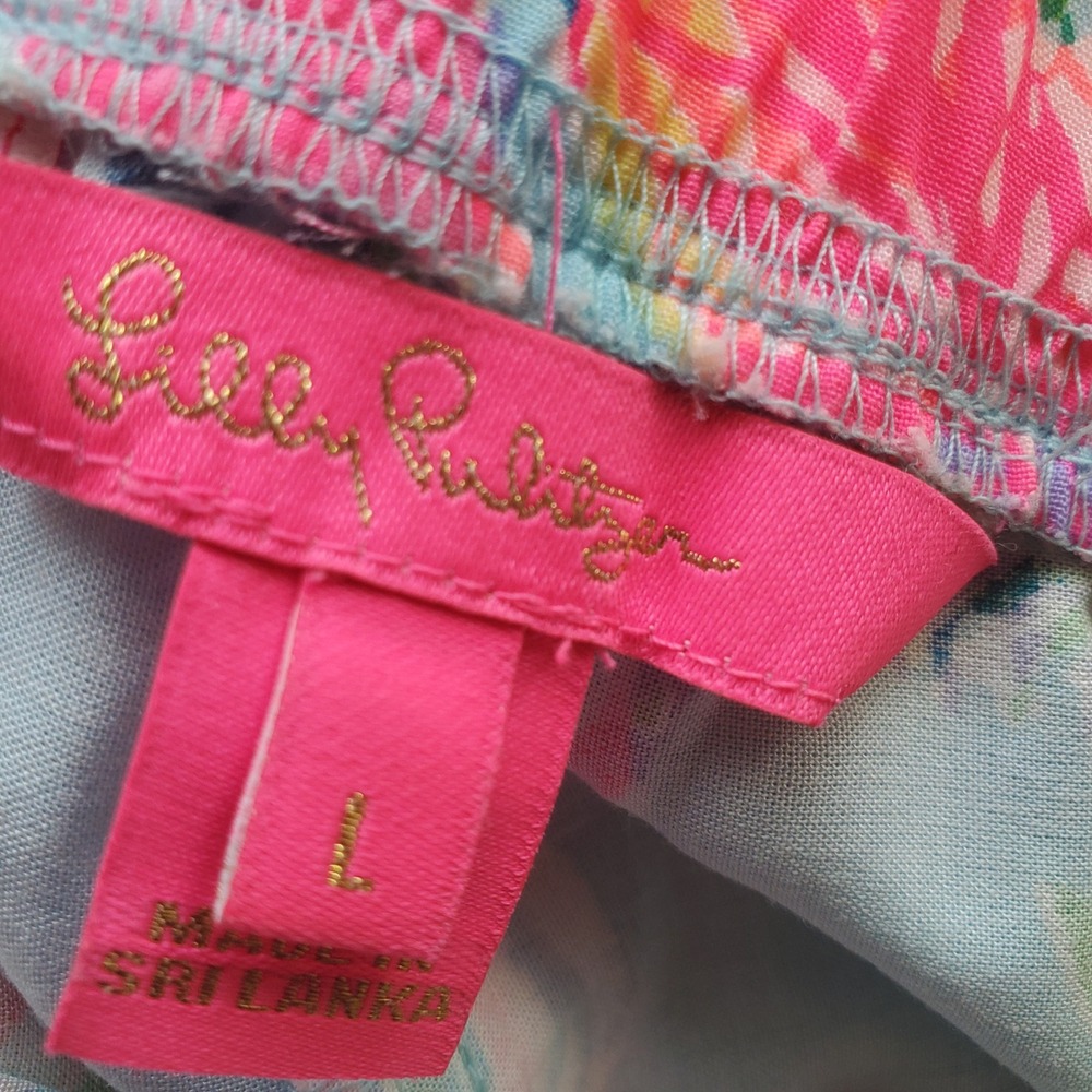 Lilly Pulitzer Bal Harbour Palazzo Pants Celestial Blue Cay to My Heart 011783 L - Picture 6 of 11